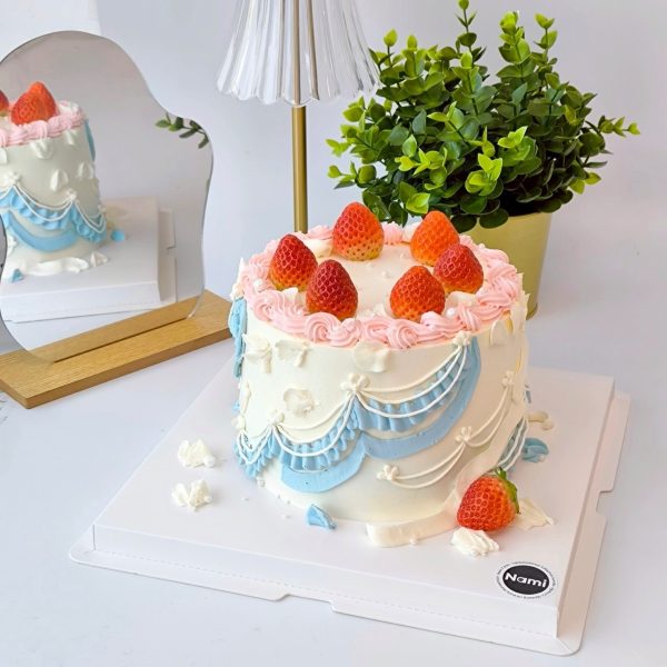 เค้กผ้าลูกไม้สีฟ้า - Image 2