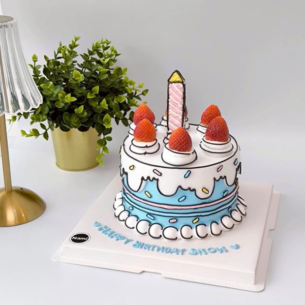 Cartoon candle cake - Image 2