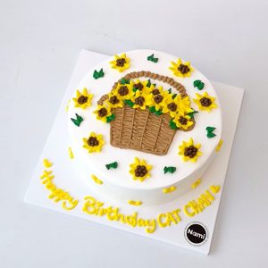 Flower painted cake-02